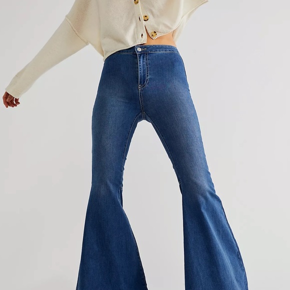 Free People Denim - Free People Just Float On Flare Jeans Size 26 in Jericho Blue NWT